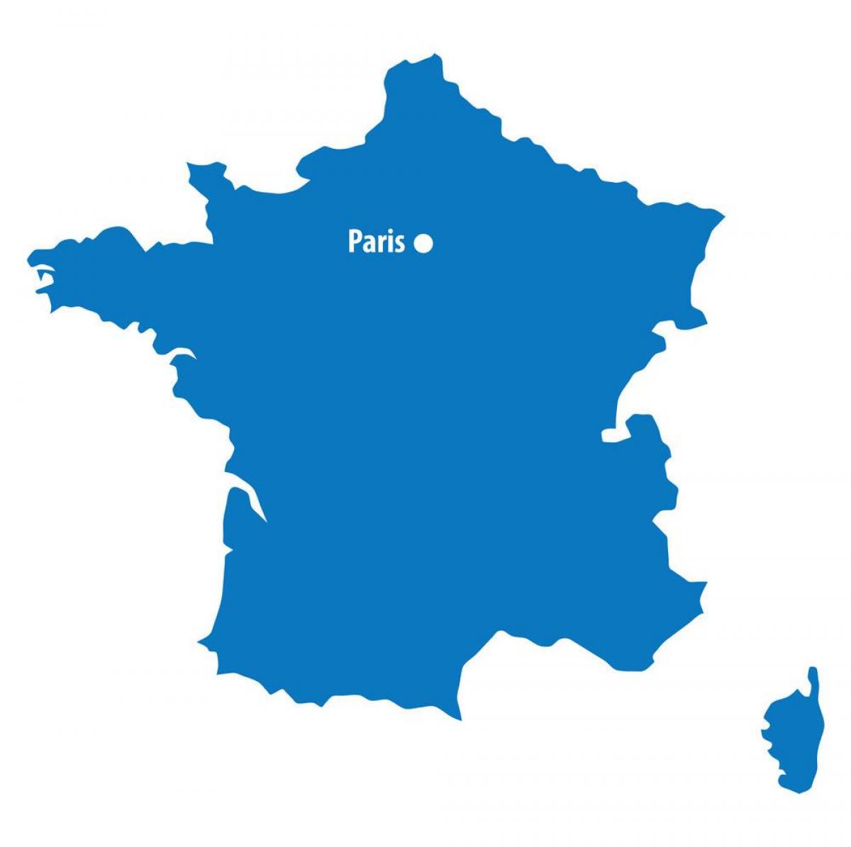 Frankrijk hoofdstad kaart