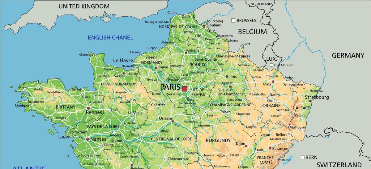 Noord-Frankrijk kaart